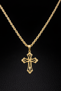 Cruz de Filigrana en Oro Amarillo Diamantado 10Kts